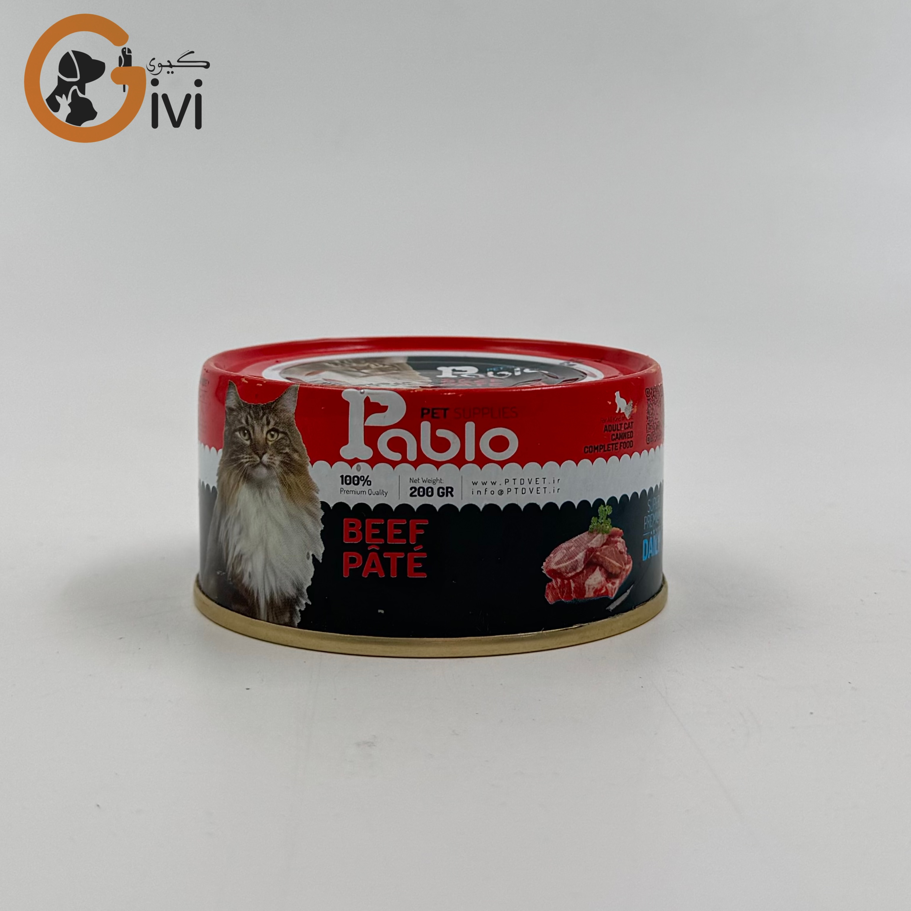 غذای کنسرو گربه 200 گرمی Pablo با طعم گوشت گاو 