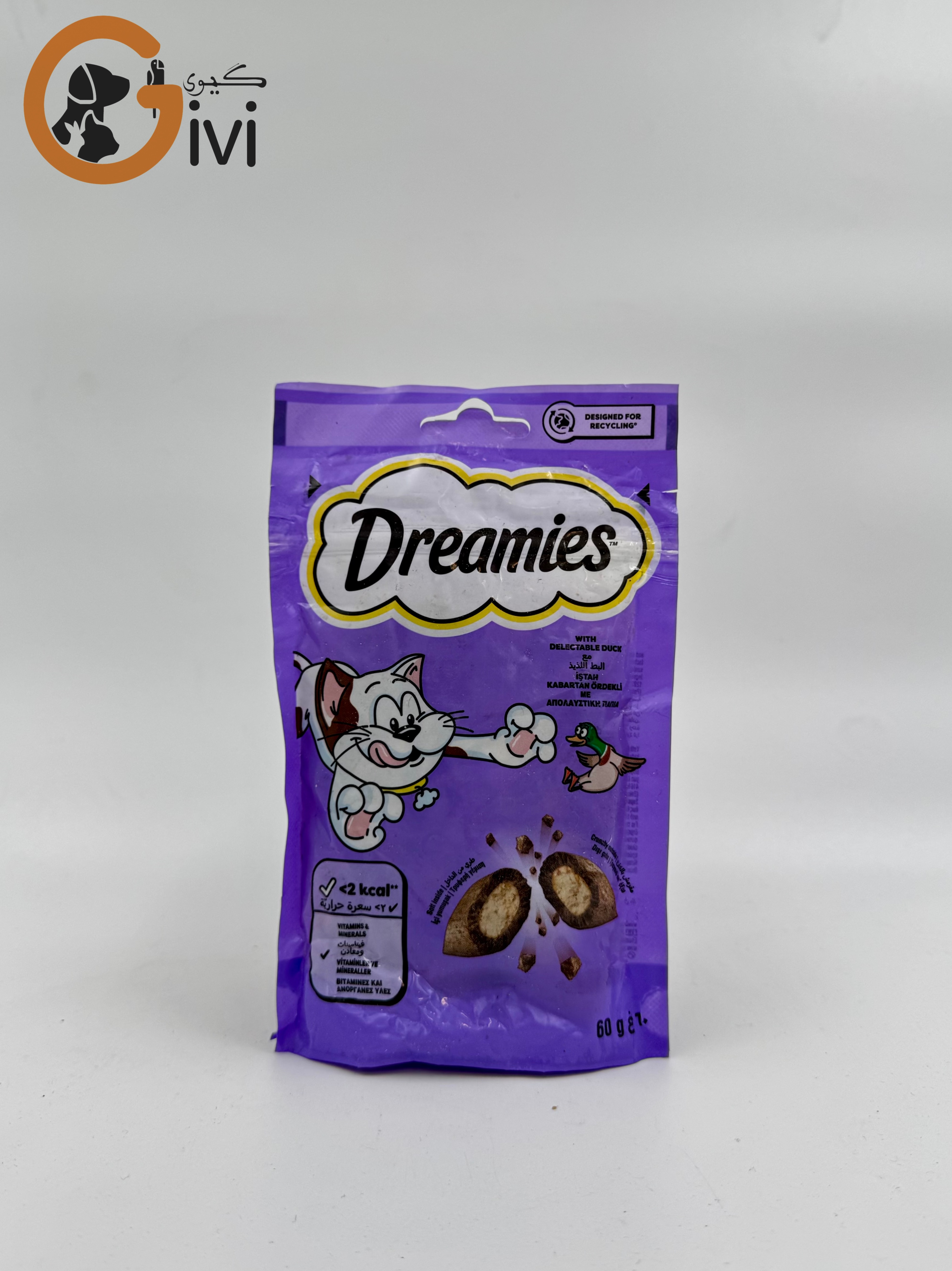 تشویقی Dreamies با طعم گوشت اردک