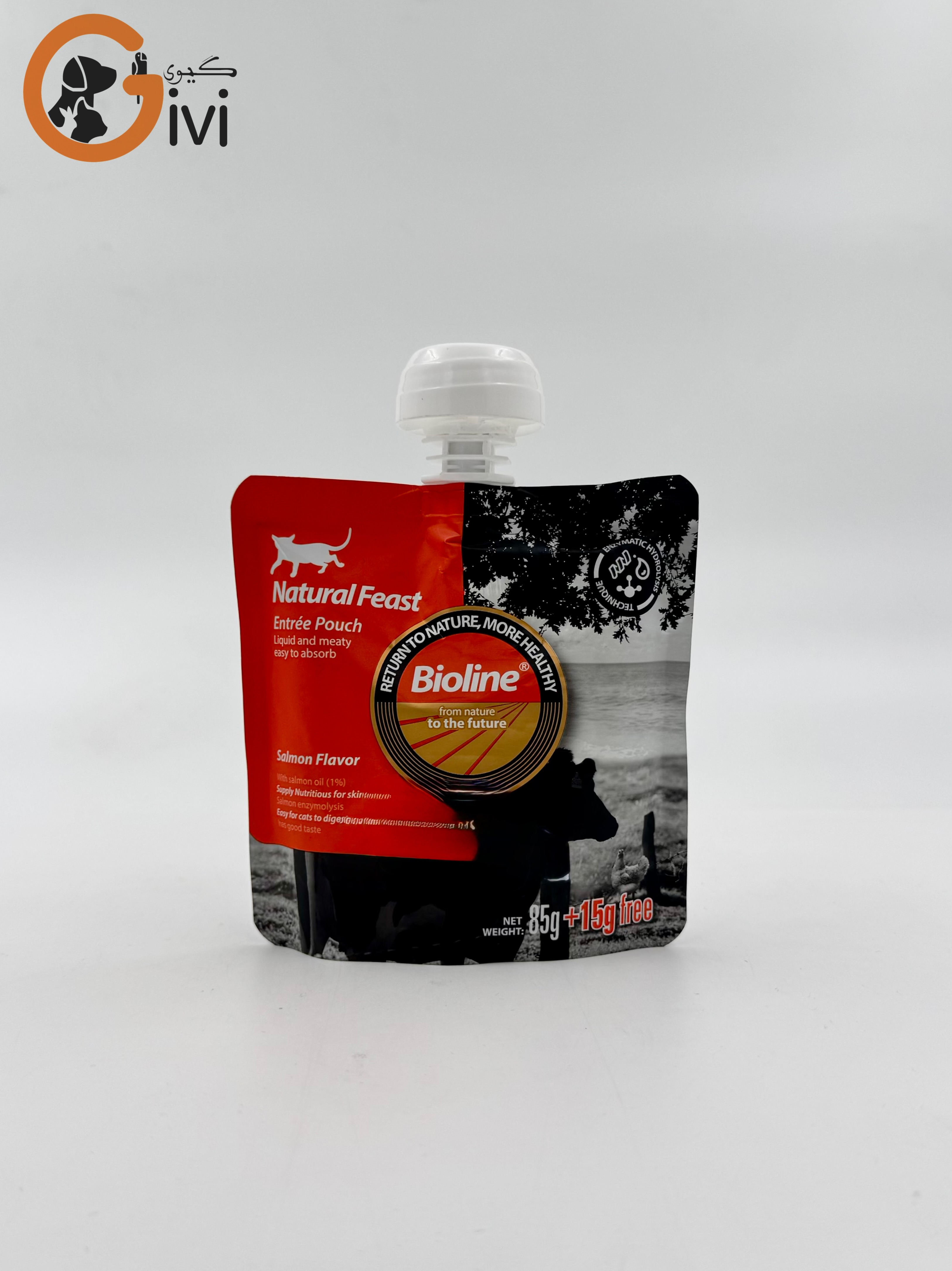 پودینگ گربه Bioline با طعم ماهی سالمون
